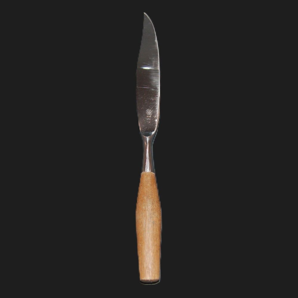 Vintage MCM Dansk Designs IHQ Teak Wood Handles Carving Knife Germany 14.25"